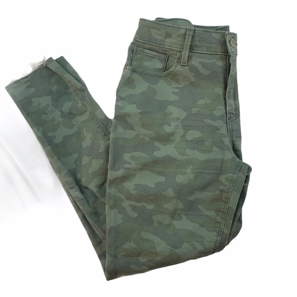 🍀Old Navy Rockstar Skinny Jeans Camo Print Frayed - Picture 9 of 9